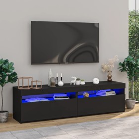 TV stands with LED lights 2 units black 75x35x40 cm by vidaXL, TV Furniture - Ref: Foro24-804394, Price: 116,99 €, Discount: %