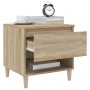 Bedside tables 2 units plywood oak Sonoma 50x46x50 cm by vidaXL, Nightstands - Ref: Foro24-819539, Price: 81,37 €, Discount: %