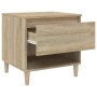 Bedside tables 2 units plywood oak Sonoma 50x46x50 cm by vidaXL, Nightstands - Ref: Foro24-819539, Price: 81,37 €, Discount: %