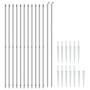 Wire fence with silver anchor spikes 1.8x25 m by vidaXL, fence panels - Ref: Foro24-154029, Price: 217,93 €, Discount: %