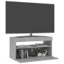 Mueble de TV con luces LED gris hormigón 75x35x40 cm de vidaXL, Muebles TV - Ref: Foro24-804399, Precio: 56,69 €, Descuento: %