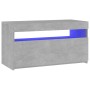 Mueble de TV con luces LED gris hormigón 75x35x40 cm de vidaXL, Muebles TV - Ref: Foro24-804399, Precio: 56,69 €, Descuento: %