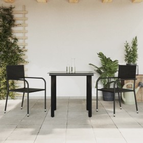 3-piece garden dining set synthetic rattan and steel by vidaXL, Garden sets - Ref: Foro24-3203280, Price: 163,76 €, Discount: %