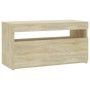 TV cabinet with LED lights Sonoma oak 75x35x40 cm by vidaXL, TV Furniture - Ref: Foro24-804397, Price: 52,89 €, Discount: %