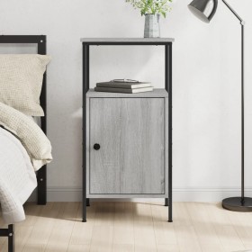 Sonoma gray engineered wood bedside table 41x31x80 cm by vidaXL, Nightstands - Ref: Foro24-825929, Price: 45,99 €, Discount: %