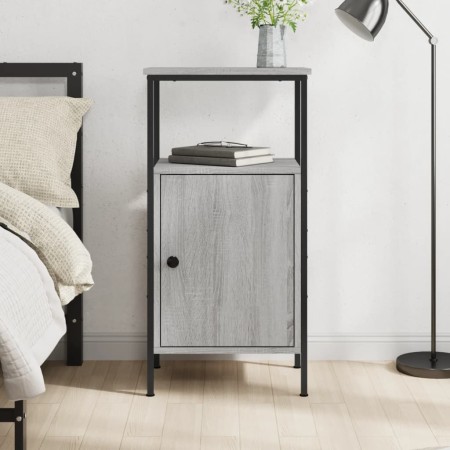 Sonoma gray engineered wood bedside table 41x31x80 cm by vidaXL, Nightstands - Ref: Foro24-825929, Price: 45,19 €, Discount: %