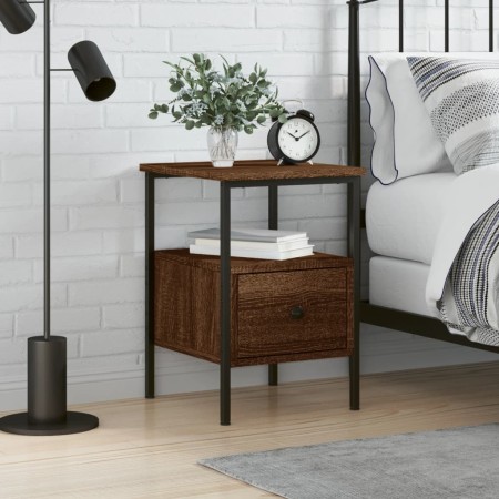 Oak brown engineered wood bedside table 34x36x50 cm by vidaXL, Nightstands - Ref: Foro24-826051, Price: 39,62 €, Discount: %