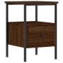 Oak brown engineered wood bedside table 34x36x50 cm by vidaXL, Nightstands - Ref: Foro24-826051, Price: 39,62 €, Discount: %