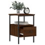 Oak brown engineered wood bedside table 34x36x50 cm by vidaXL, Nightstands - Ref: Foro24-826051, Price: 39,62 €, Discount: %