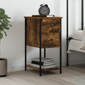 Engineered wood smoked oak bedside table 32x42x70 cm by vidaXL, Nightstands - Ref: Foro24-826097, Price: 48,24 €, Discount: %