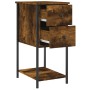 Engineered wood smoked oak bedside table 32x42x70 cm by vidaXL, Nightstands - Ref: Foro24-826097, Price: 48,18 €, Discount: %