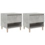 Bedside tables 2 pcs concrete gray plywood 50x46x50 cm by vidaXL, Nightstands - Ref: Foro24-819541, Price: 81,55 €, Discount: %