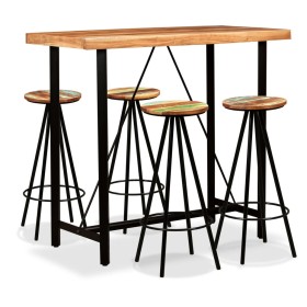 5-piece bar furniture set made of acacia and recycled wood by vidaXL, Furniture sets for kitchens and dining rooms - Ref: For...