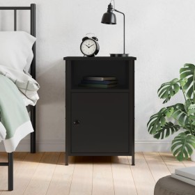 Black plywood bedside table 40x42x60 cm by vidaXL, Nightstands - Ref: Foro24-825913, Price: 43,99 €, Discount: %