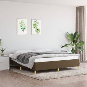 Estructura de cama de tela marrón 160x200 cm de vidaXL, Camas y somieres - Ref: Foro24-3120972, Precio: 153,71 €, Descuento: %