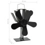 Wärmebetriebener Ofenventilator mit 5 Flügeln, Schwarz von vidaXL, Holzbefeuerte Kaminventilatoren - Ref: Foro24-51242, Preis...