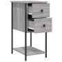 Sonoma gray engineered wood bedside table 32x42x70 cm by vidaXL, Nightstands - Ref: Foro24-826099, Price: 54,70 €, Discount: %