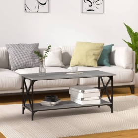 Sonoma gray wood and iron coffee table 100x45x45 cm by vidaXL, Coffee table - Ref: Foro24-823315, Price: 53,65 €, Discount: %