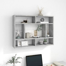 Concrete gray plywood wall shelf 75x16x55 cm by vidaXL, Shelves and shelves - Ref: Foro24-803006, Price: 37,53 €, Discount: %