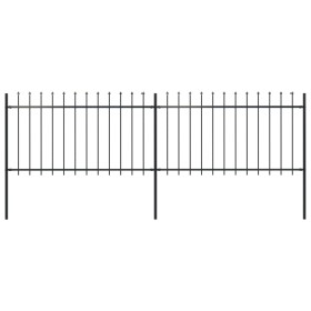 Garden fence with black steel spearheads 3.4x1 m by vidaXL, fence panels - Ref: Foro24-277612, Price: 155,99 €, Discount: %