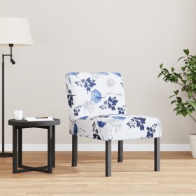 Upholstered fabric chair with blue flower print by vidaXL, Easy chairs - Ref: Foro24-352461, Price: 74,27 €, Discount: %