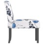 Upholstered fabric chair with blue flower print by vidaXL, Easy chairs - Ref: Foro24-352461, Price: 74,27 €, Discount: %