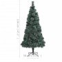 Künstlicher Weihnachtsbaum mit LEDs und grünem PET-Träger 120 cm von vidaXL, Weihnachtsbäume - Ref: Foro24-3077773, Preis: 34...