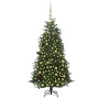 Künstlicher Weihnachtsbaum mit LEDs und grünen PVC-Kugeln 210 cm von vidaXL, Weihnachtsbäume - Ref: Foro24-3077829, Preis: 17...