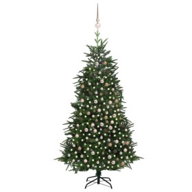 Artificial Christmas tree with LED and green PVC&PE balls 240 cm by vidaXL, Christmas trees - Ref: Foro24-3077878, Price: 227...