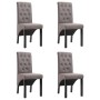 Dining chair 4 units in taupe gray fabric by vidaXL, dining chairs - Ref: Foro24-276981, Price: 365,64 €, Discount: %