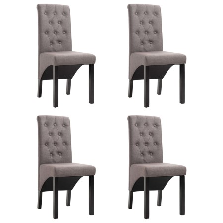 Dining chair 4 units in taupe gray fabric by vidaXL, dining chairs - Ref: Foro24-276981, Price: 365,64 €, Discount: %