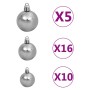 Künstlicher Weihnachtsbaum mit LED und grünen PVC&PE-Kugeln 210 cm von vidaXL, Weihnachtsbäume - Ref: Foro24-3077925, Preis: ...