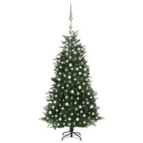 Árbol de Navidad artificial con LED y bolas PVC PE verde 240 cm de vidaXL, Arboles de navidad - Ref: Foro24-3077926, Precio: ...