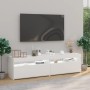 TV cabinets with LED lights 2 units bright white 75x35x40 cm by vidaXL, TV Furniture - Ref: Foro24-804404, Price: 126,81 €, D...