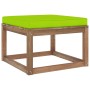 Garden footstool with bright green cushion by vidaXL, Modular outdoor sofas - Ref: Foro24-3067271, Price: 63,17 €, Discount: %