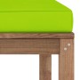 Garden footstool with bright green cushion by vidaXL, Modular outdoor sofas - Ref: Foro24-3067271, Price: 63,99 €, Discount: %