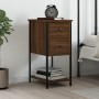 Oak brown engineered wood bedside table 32x42x70 cm by vidaXL, Nightstands - Ref: Foro24-826101, Price: 50,24 €, Discount: %