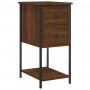 Oak brown engineered wood bedside table 32x42x70 cm by vidaXL, Nightstands - Ref: Foro24-826101, Price: 50,24 €, Discount: %