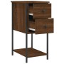 Oak brown engineered wood bedside table 32x42x70 cm by vidaXL, Nightstands - Ref: Foro24-826101, Price: 50,24 €, Discount: %