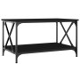 Plywood and black iron coffee table 80x50x45 cm by vidaXL, Coffee table - Ref: Foro24-823317, Price: 52,99 €, Discount: %