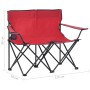 2-seater folding camping chair steel and red fabric by vidaXL, camping furniture - Ref: Foro24-313539, Price: 46,08 €, Discou...