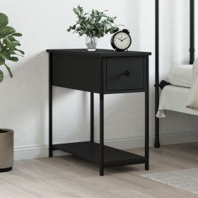 Black engineered wood bedside table 30x60x60 cm by vidaXL, Nightstands - Ref: Foro24-826053, Price: 45,99 €, Discount: %