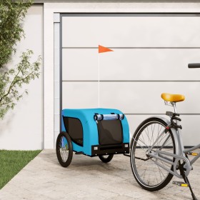 Pet Bicycle Trailer Iron Oxford Cloth Blue Black by vidaXL, pet strollers - Ref: Foro24-94009, Price: 103,99 €, Discount: %