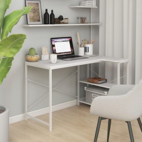 White engineered wood computer desk 110x72x70cm by vidaXL, Desks - Ref: Foro24-30213, Price: 99,96 €, Discount: %