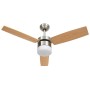 Ceiling fan with light and light brown remote control, 108 cm. by vidaXL, Ceiling fans - Ref: Foro24-51490, Price: 150,74 €, ...