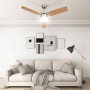 Ceiling fan with light and light brown remote control, 108 cm. by vidaXL, Ceiling fans - Ref: Foro24-51490, Price: 150,74 €, ...