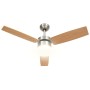 Ceiling fan with light and light brown remote control, 108 cm. by vidaXL, Ceiling fans - Ref: Foro24-51490, Price: 150,74 €, ...