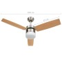 Ventilador de techo con luz con mando marrón claro 108 cm de vidaXL, Ventiladores de techo - Ref: Foro24-51490, Precio: 150,7...