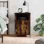 Smoked oak plywood bedside table 40x42x60 cm by vidaXL, Nightstands - Ref: Foro24-825917, Price: 42,51 €, Discount: %