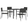 5-piece garden dining set made of synthetic rattan and black steel. by vidaXL, Garden sets - Ref: Foro24-3203281, Price: 238,...